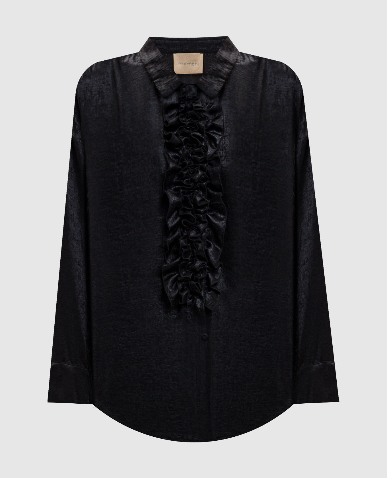 Bilancia Bis black blouse with ruffles