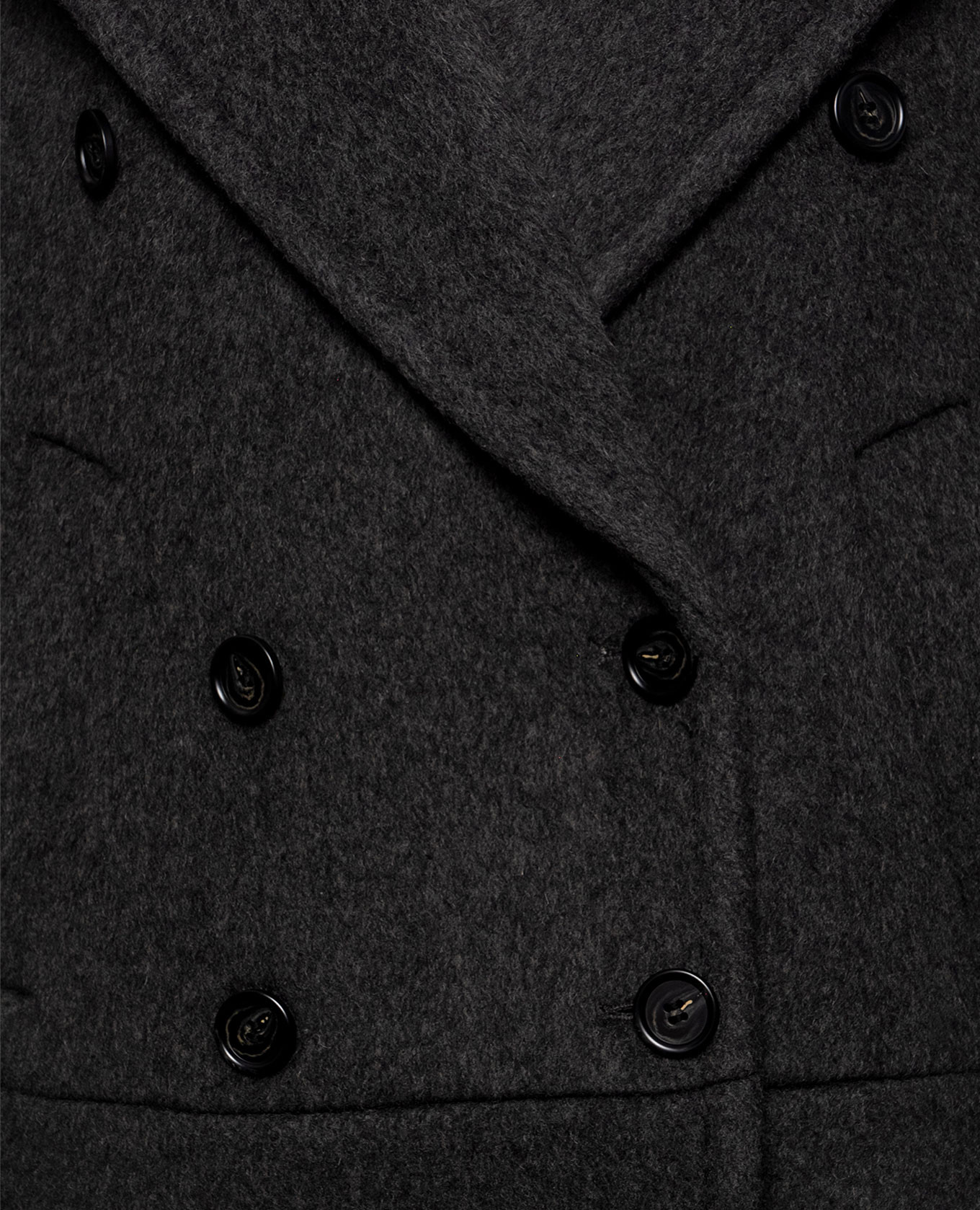 Gray double-breasted coat with wool Twinset 5
