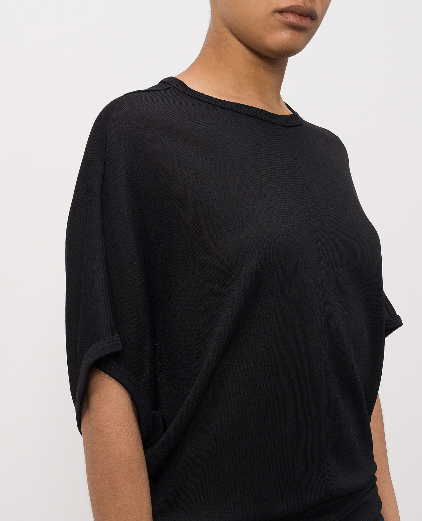 Black Delyra dress with drapery The Row 4