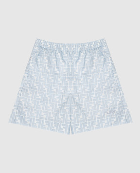 Fendi Children's blue printed swim shorts JMM027AY8H812+
