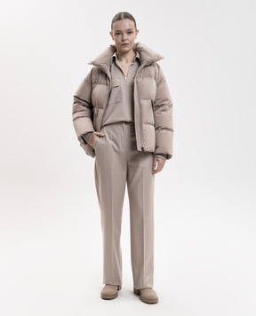 Woolrich Beige Kelly down jacket CFWWOU2230FRUT1148