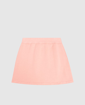 Dolce&Gabbana Children's pink skirt with textured logo L5JIC1G7PWH812+