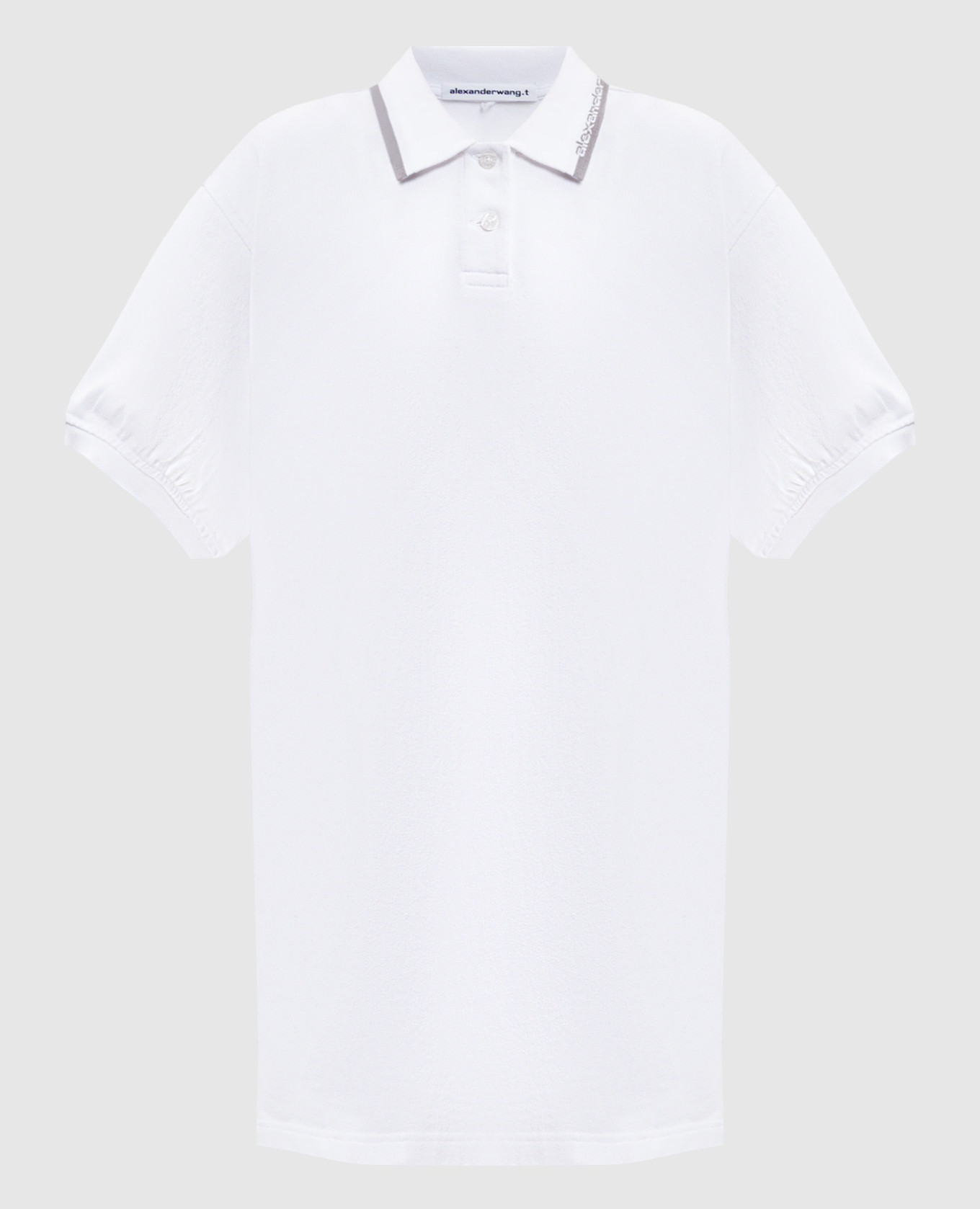 White mini polo dress with logo