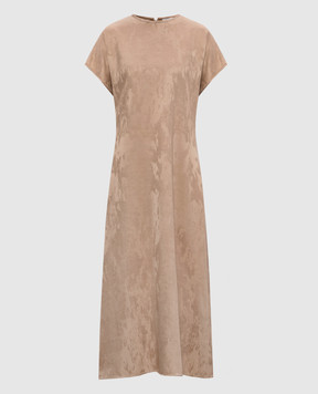 Peserico Beige dress with woven pattern A0221006385