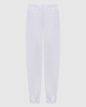 Sporty & Rich Grey melange insulated joggers with logo embroidery PA08784300GY03