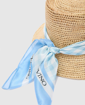 Ermanno Scervino Beige cloche hat with scarf D483V305PLI