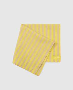 Pip Studio Set of yellow Stripes serving napkins with logo 51067034