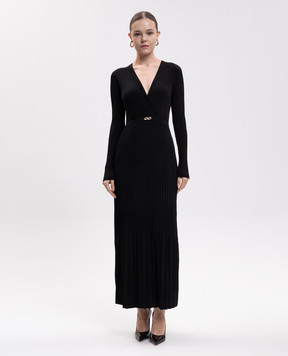 Twinset Black dress with pleating 262TT3450