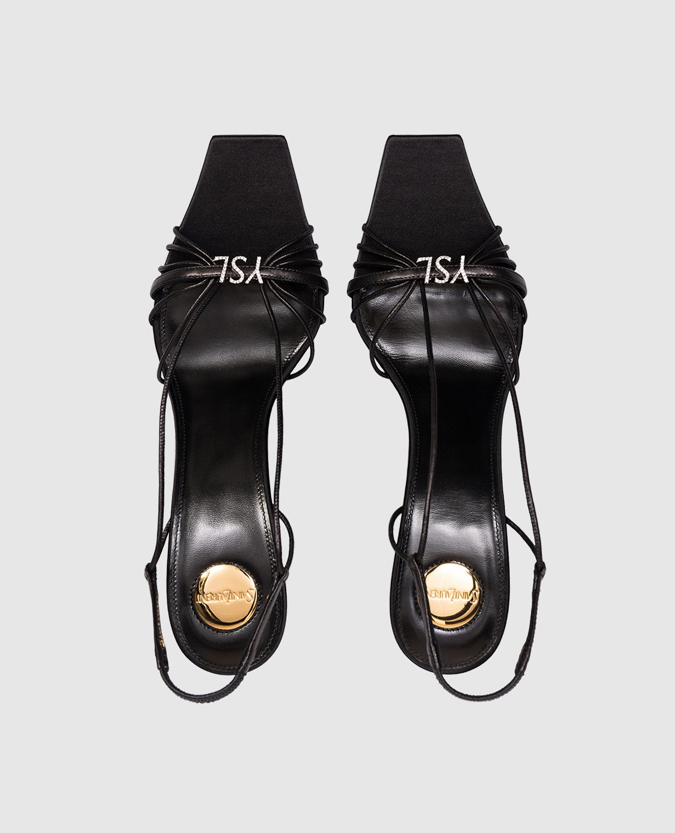 Black leather sandals JERRY Saint Laurent 4