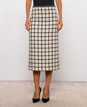 Twinset Checked tweed skirt 262TP2754