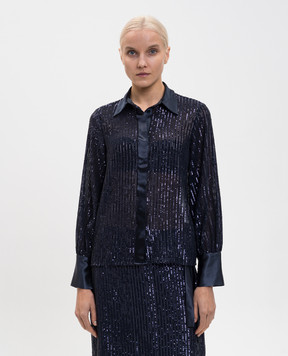 Peserico Blue blouse with sequins E062636807B