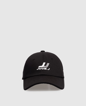 Juun.j Black cap with contrasting logo JW618BW015
