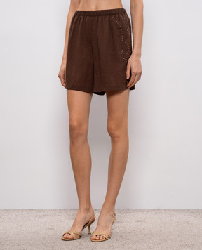 Venuja Brown shorts with frame SH008A