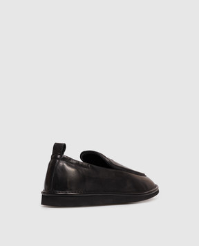 Iceberg FdoFla black leather loafers with textured logo IU1860