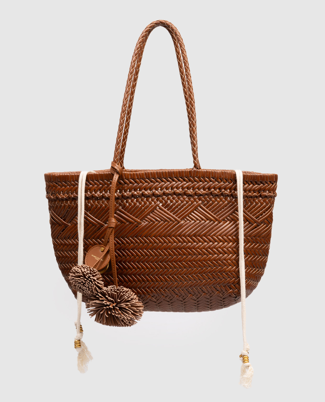 

Paloma brown leather tote bag with weave Gianni Chiarini
