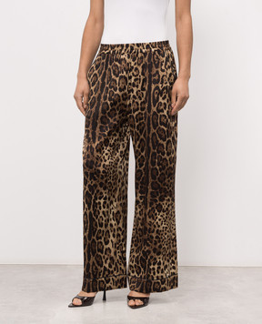 Dolce&Gabbana Leopard print silk pajama pants FTAMPTFSAXY