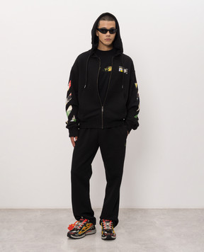 Off-White Black Spices Arrow Print Sweatpants 44MCH05AF26F005