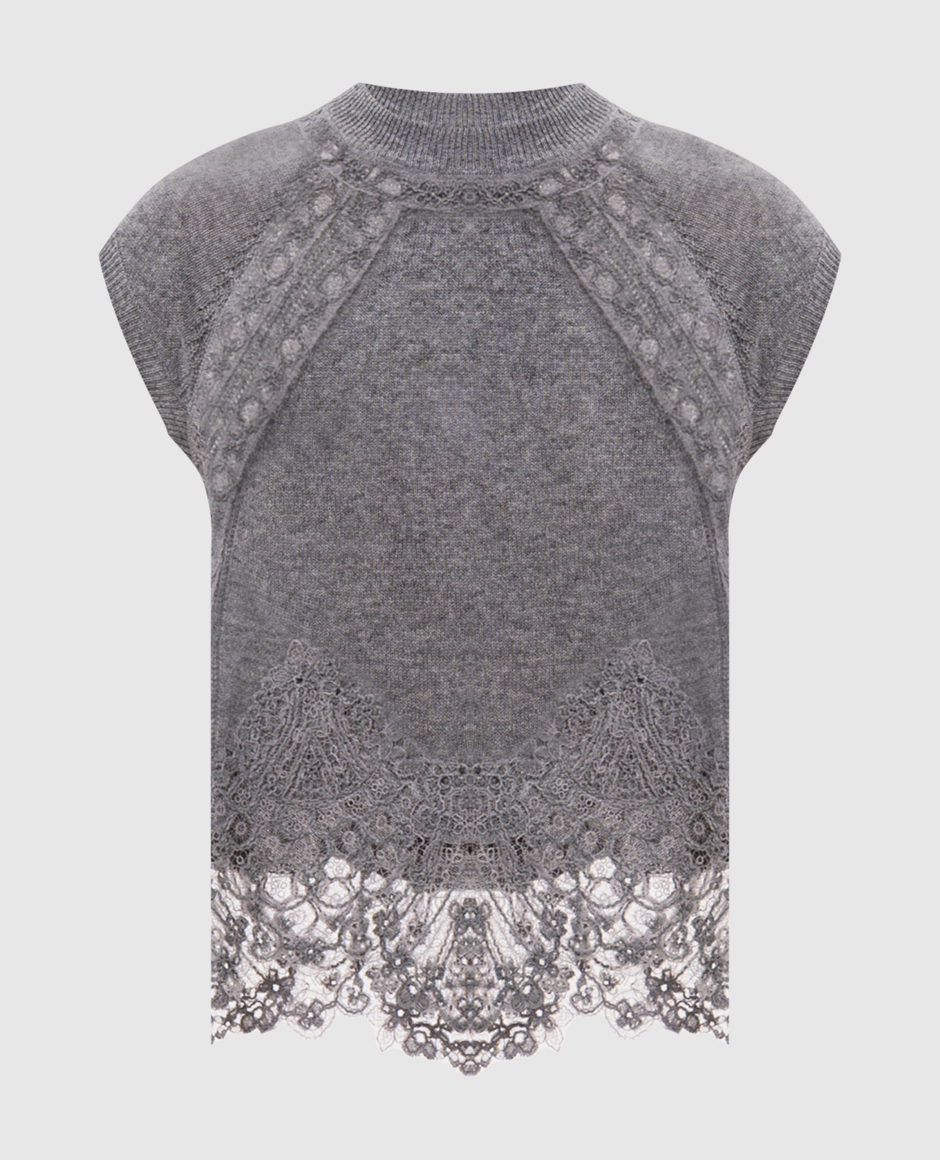 Gray cashmere top Ermanno Scervino