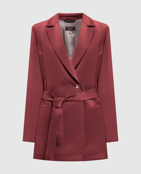 Peserico Red double-breasted jacket with wool E01254A05433