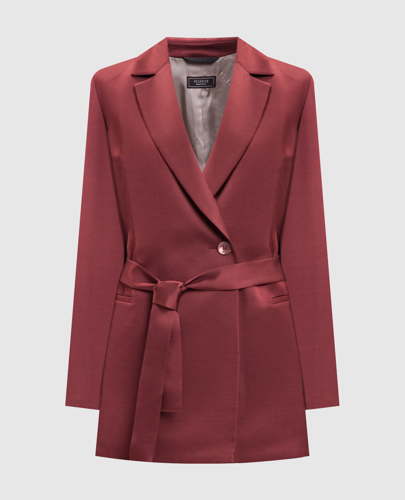 Red double-breasted jacket with wool