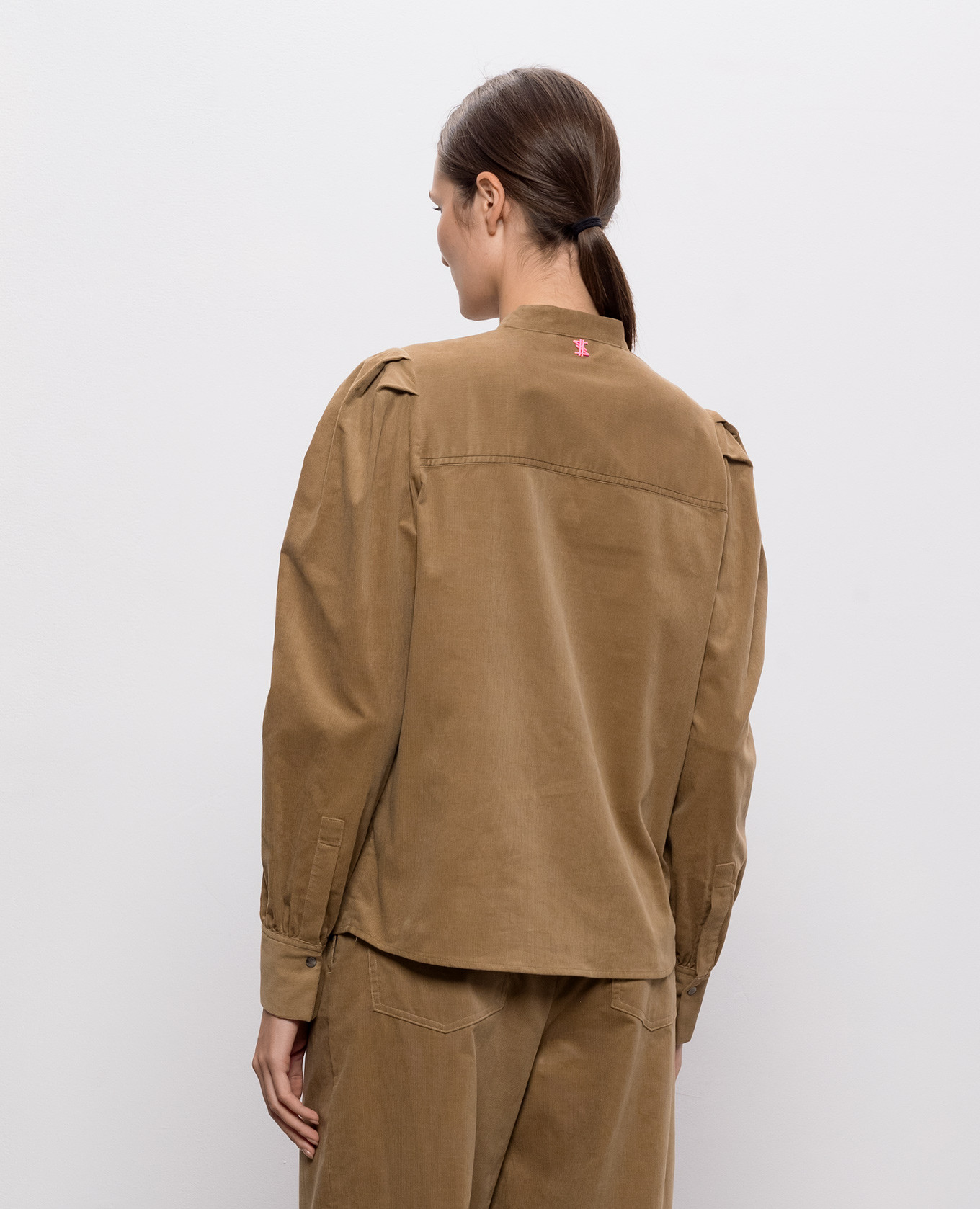 Brown velvet shirt Twinset 4