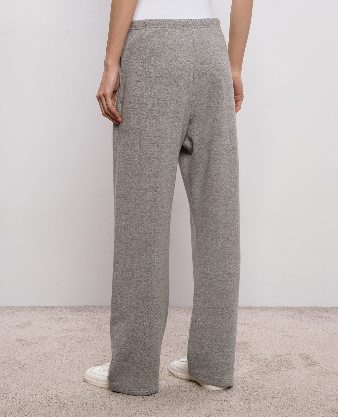 

Kohana grey melange cashmere pants The Row