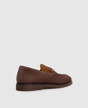 Brunello Cucinelli Brown nubuck loafers MZUNKNE671