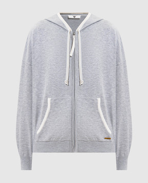 Twinset Grey sports jacket with logo 261LL3MBB
