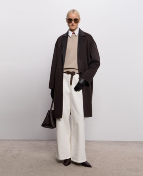 Agnona Brown cashmere coat TL1202AD7036