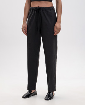 Maison Margiela MM6 Black pants with wool S52KA0485M36006