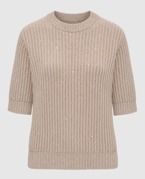 Brunello Cucinelli Beige knitted top MBM753520