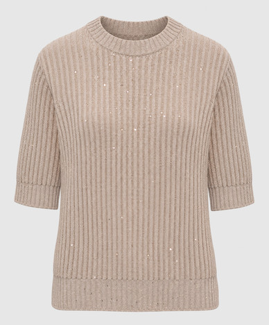Beige knitted top