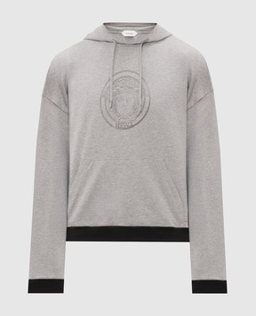 Versace Grey hoodie with logo print 10254331A18731