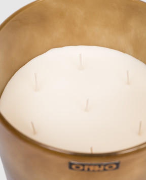 Onno Art Romy XL candle with Cashmere Wood scent in a glass candle holder ON815CW