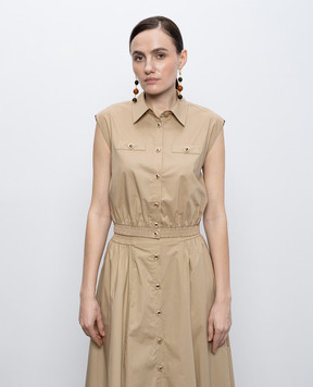 Twinset Beige cropped sleeveless shirt 261TT2233