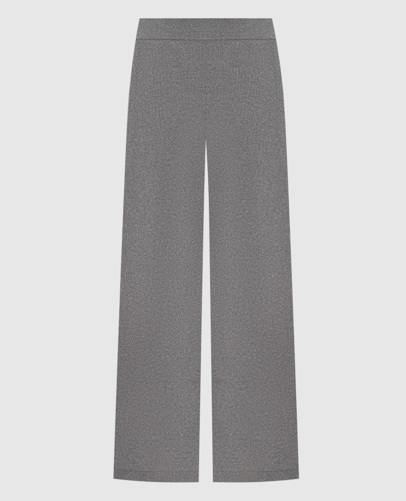 Gray wool pants with lurex