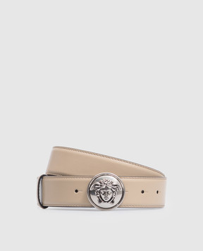 Versace Beige leather belt with emblem 1025016DVTP1