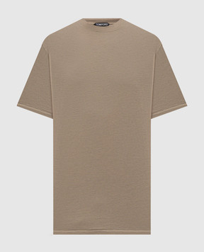 Tom Ford Khaki T-shirt with monogram JCS004JMT012