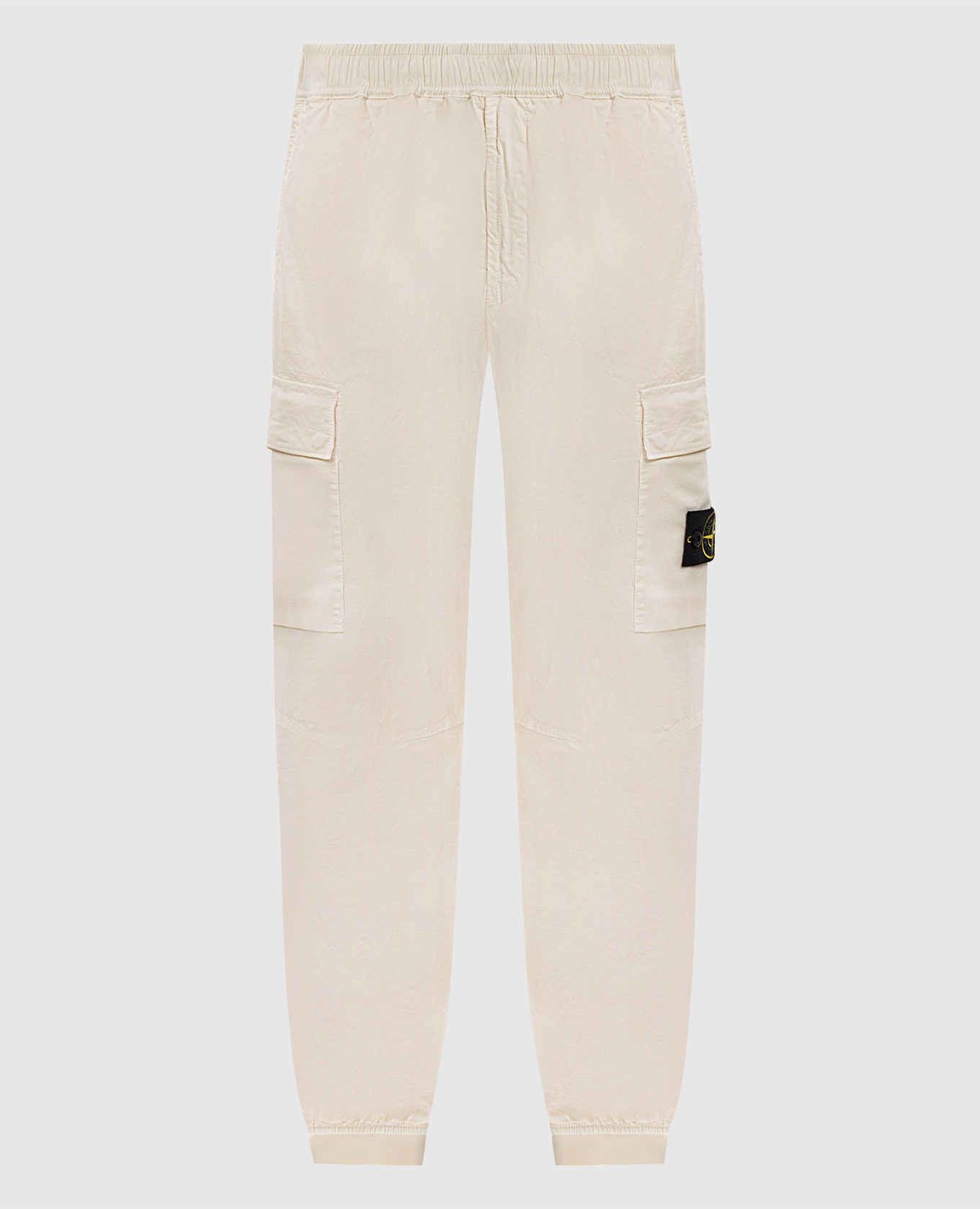 

Beige joggers with logo patch Stone Island, Light blue