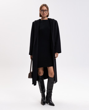 Jacob Lee Black cashmere and wool coat with a smell WWC0110AW26BSM