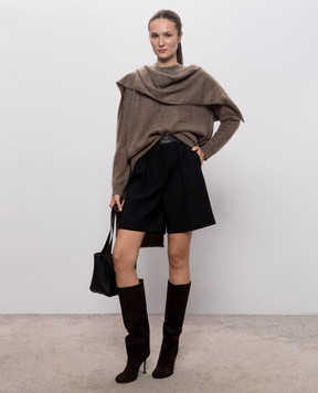 Max Mara Black ARGENTO wool shorts MXMARGENTO