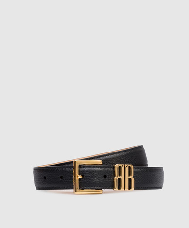 Cintura in pelle nera BB Editor