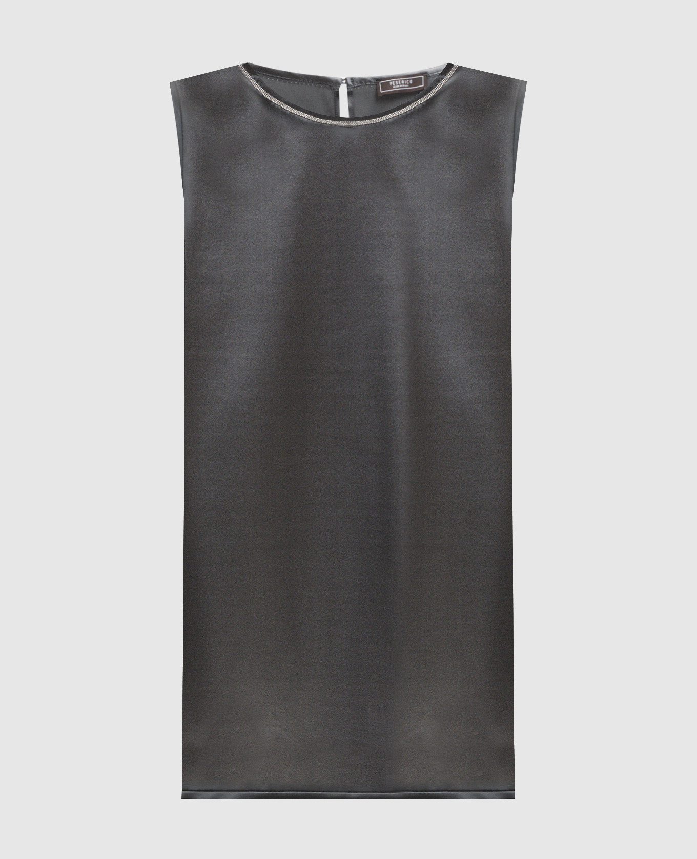 Gray silk top