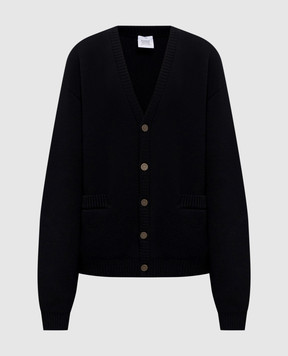 Vetements Black merino wool cardigan ME76KN103B