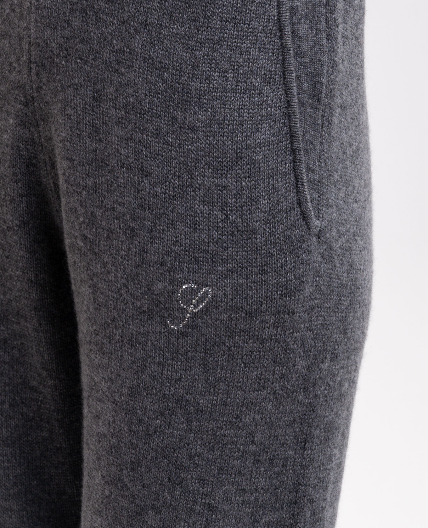 Gray cashmere and wool pants Sporty & Rich 5