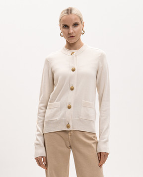 Balmain Ivory wool cardigan HF1KL917KI87