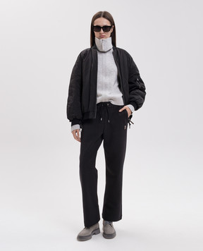 Parajumpers Springa gray cardigan with wool 26WPWKNLW33
