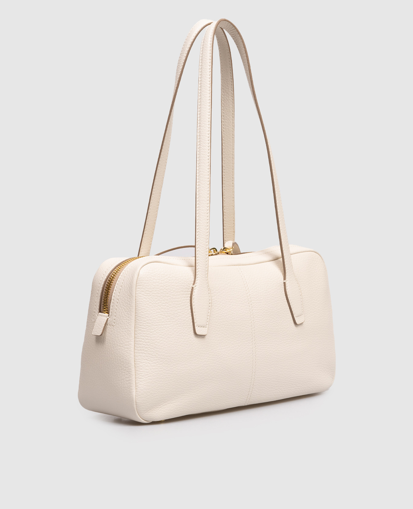 Aryna ivory leather bag with logo Gianni Chiarini 3
