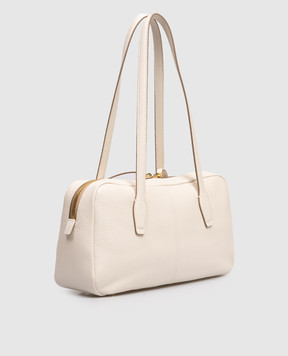 Gianni Chiarini Aryna ivory leather bag with logo BS11799COMMGRN