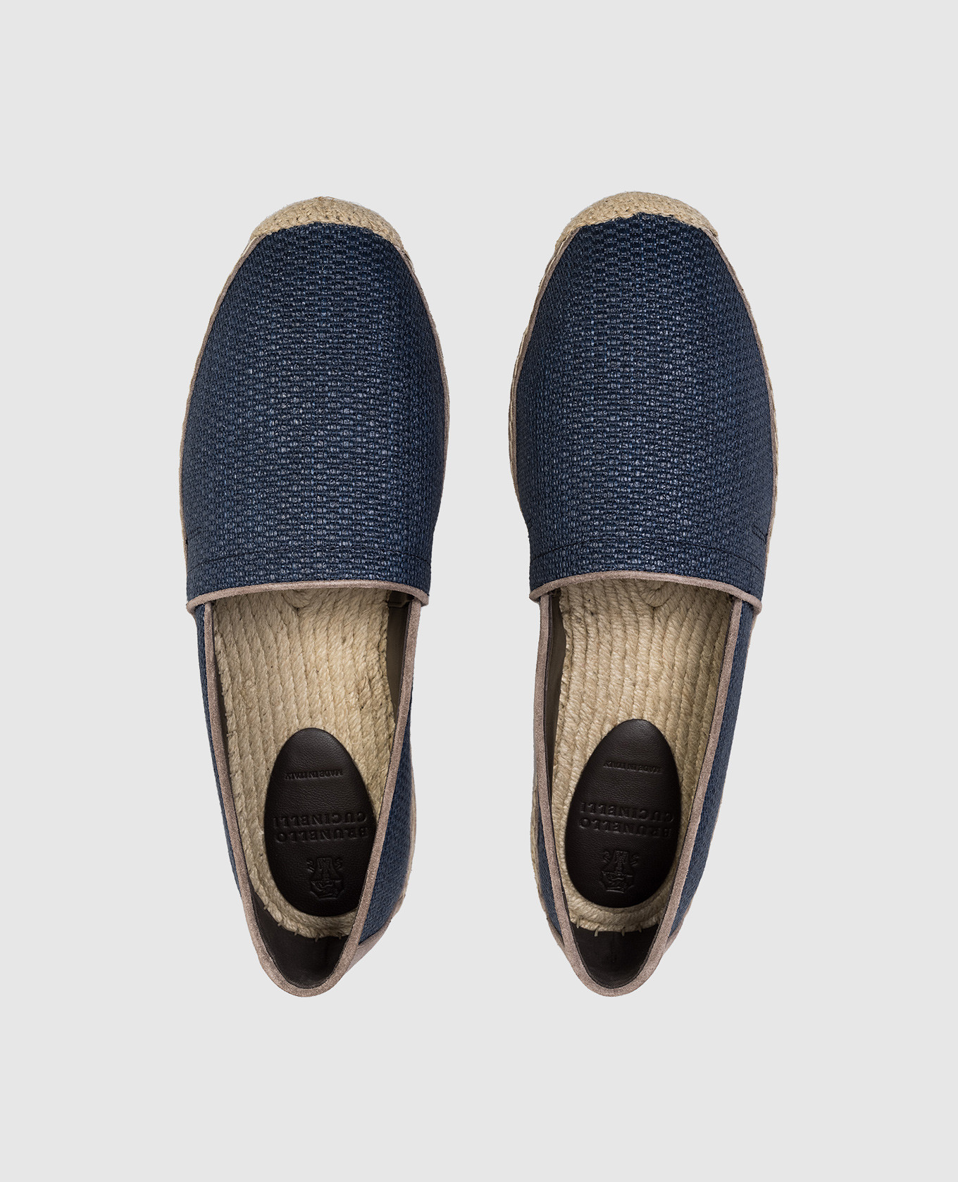 

Blue espadrilles with logo print Brunello Cucinelli
